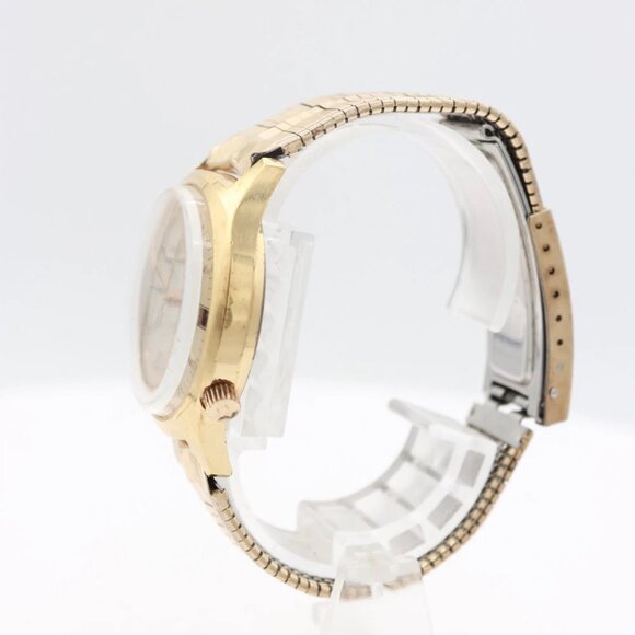 Vintage 1976 Bulova Accutron Date Men's Tuning Fork Wristwatch USA Gold Tone - Picture 4 of 5